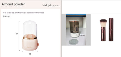 Przenośna elektryczna maszyna do czyszczenia pędzli do makijażu z ładowaniem USB, automatyczna szczotka kosmetyczna